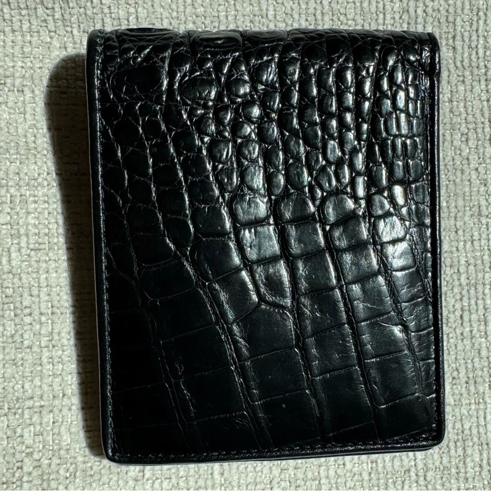 Bi-Fold Authentic Crocodile Leather Wallet 1D